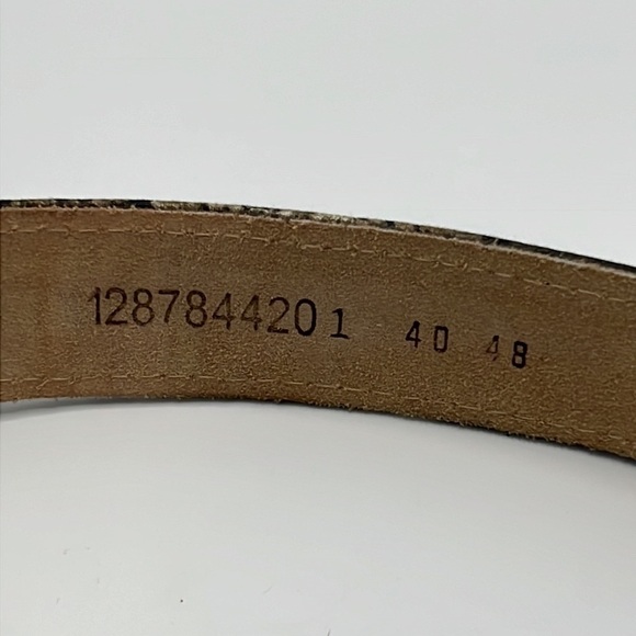 LEATHER AND CLOTH COVERED CAMOUFLAGE BELT SIZE 40 - Picture 3 of 6